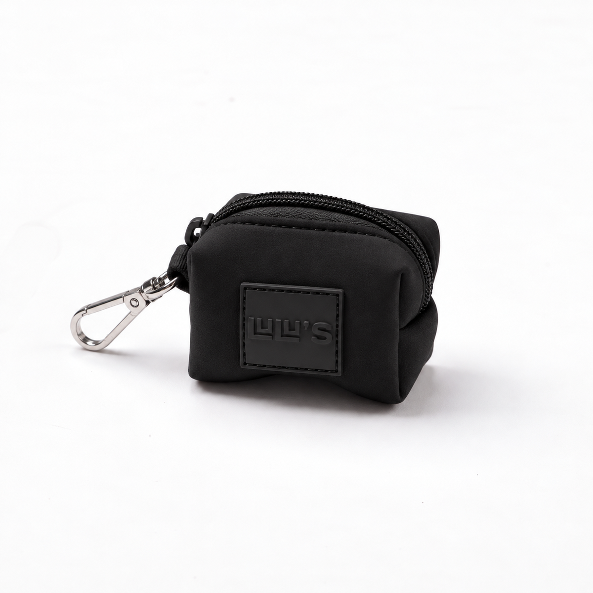 Midnight Black Lulu’s from Cali dog waste bag pouch with clip-on carabiner