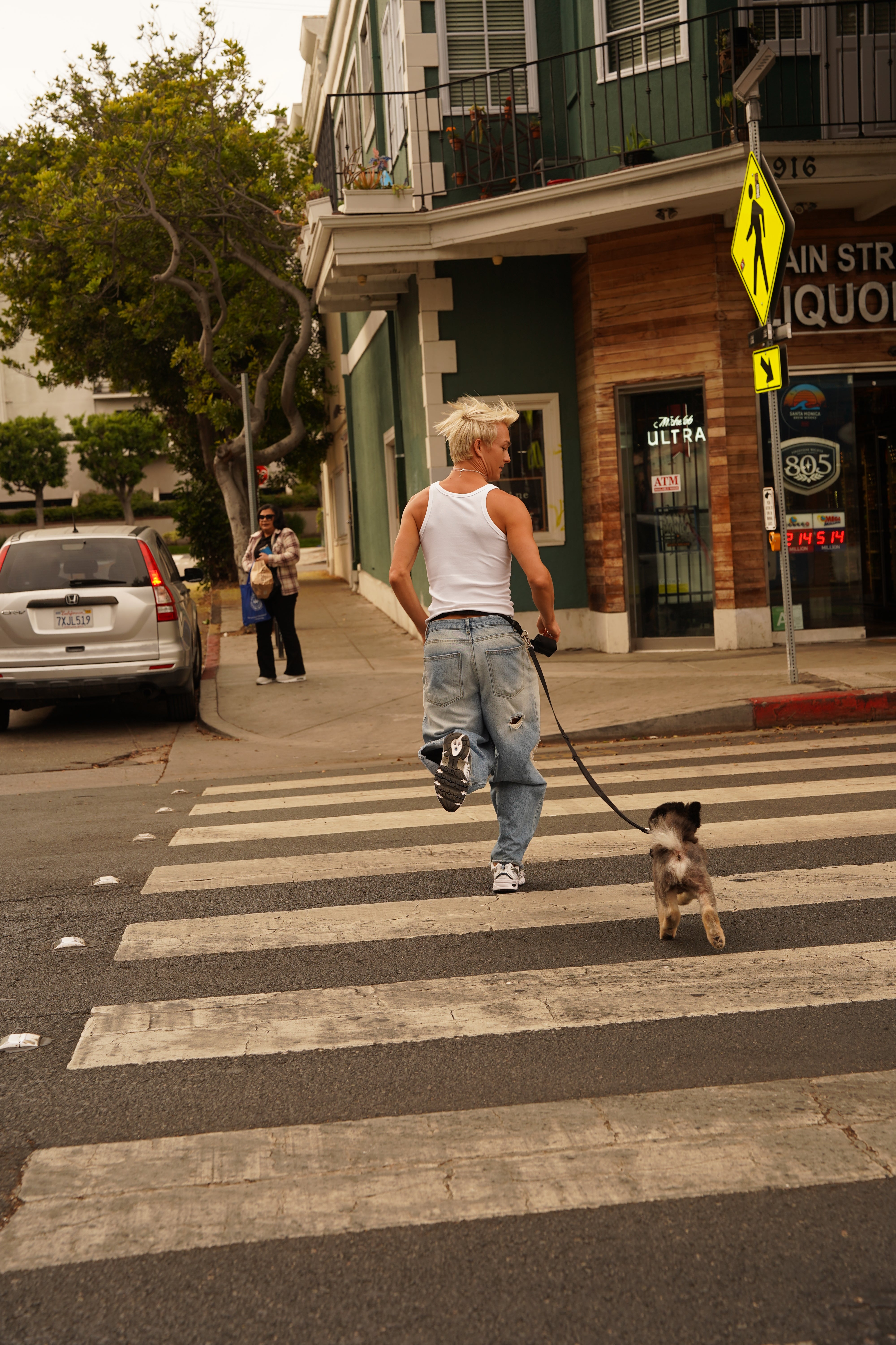 hands-free walking bundle –  vertical pouch edition (thick leash)