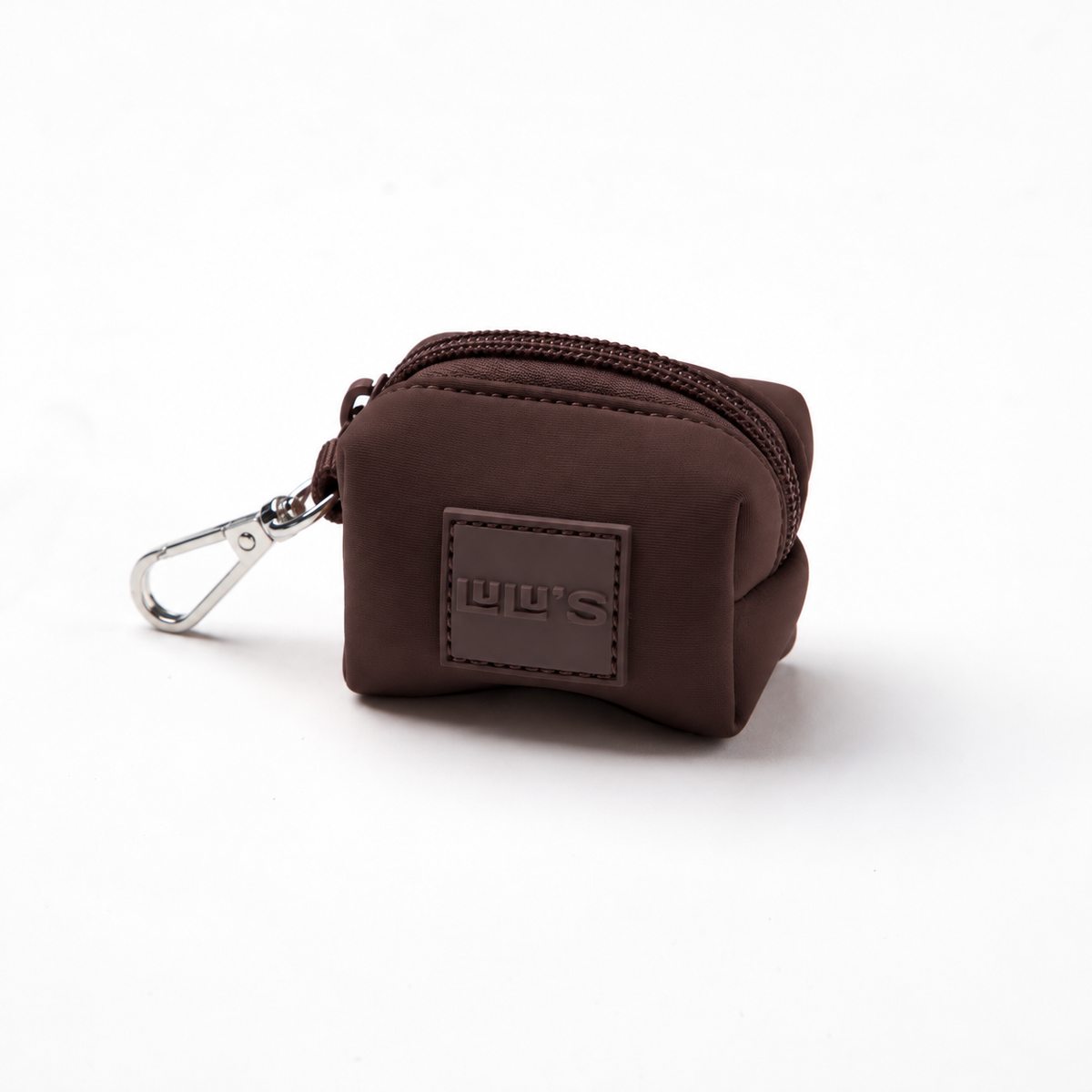 Espresso Brown Lulu’s from Cali dog waste bag pouch with clip-on carabiner